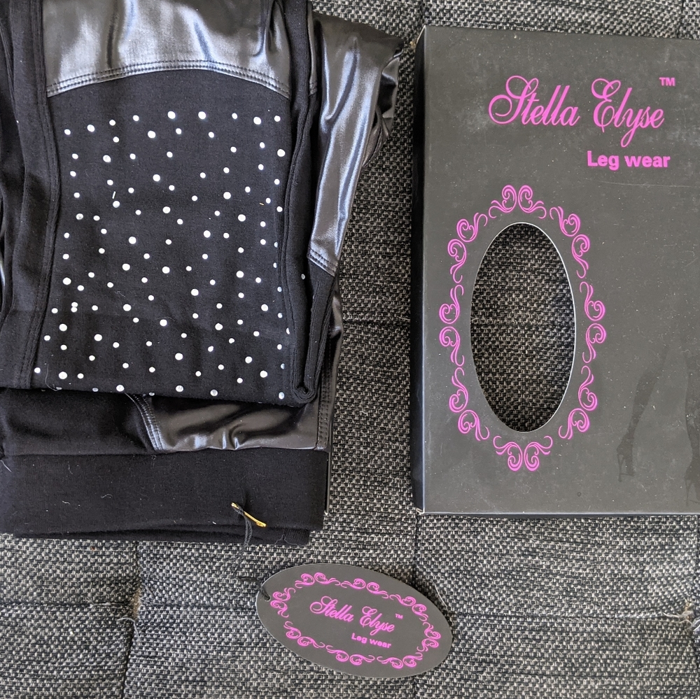 BNWT Stella Elyse Liquid Leggings Pleather Sz S/M